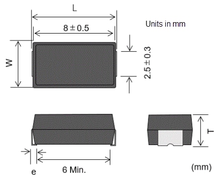 Mechanical Drawing - Murata Multilayer Ceramic Safety Capacitors